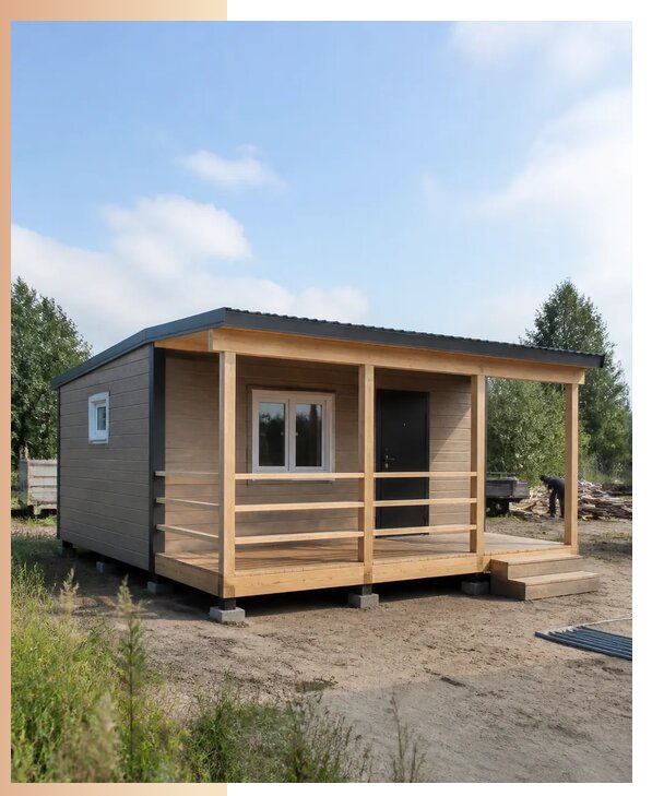 Изготовление дачных бытовок с верандой под ключ в Изобильном